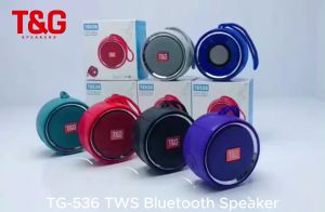 T&G TG-536 TWS Bluetooth V5.0 Portable Wireless Speaker support TF Card USB AUX In FM Radio Function with Strap