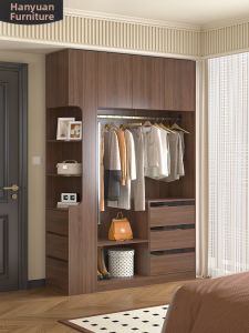 HANYUAN | Vintage Style Multi-functional Wardrobe Storage Cabinet