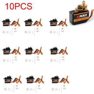 EMAX 9g Servo ES08MA II Aircraft Fixed Wing ES08MA 2 Metal Gear Simulation Robot Servo for RC Cars Axial SCX24 Aircraft Model
