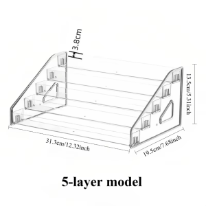 Elegant Acrylic Perfume & Cosmetic Organizer - Multi-Layer Clear Display Stand Sleek Countertop Storage Rack for Vanity