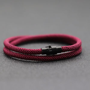 New Simple Style Men Rope Bracelet Bilayer Grade A 4mm Thread Fabric Braslet Outdoor Riding Survival Braclet Casual Accessories