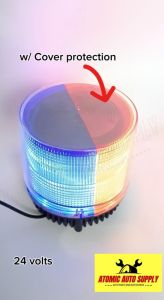 LED MAGNETIC WARNING LIGHT (RED/BLUE) -24V - USE FOR FORKLIFT CARTRUCKS AND HEAVY EQUIPMENT VEHICLES - 100% HIGH QUALITY PRODUCT #ATOMICAUTOSUPPLY