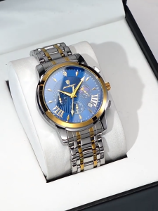 POEDAGAR Genuine Mens Watch Stainless Steel Strap Luminous Calendar Waterproof 813