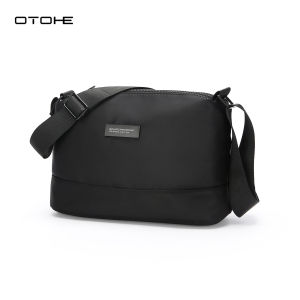 OTOHE กระเป๋าผู้ชายกระเป๋าสะพายข้างกระเป๋าคาดหน้าอกกระเป๋าสะพายไหล่กระเป๋าเอกสารแบบสบายๆสไตล์ธุรกิจหนังความจุขนาดใหญ่นุ่มกระเป๋าสะพายกระเป๋าลำลองกีฬาสตรีทท่องเที่ยวกลางแจ้ง