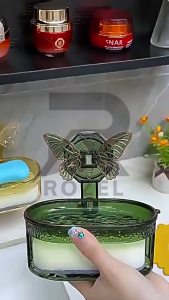 ROZEL Tempat Sabun Batang Tempel Dinding Tanpa Paku Bahan Akrilik / Rak Sabun Kamar Mandi Kotak Sabun Transparan Aesthetic