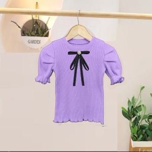 Baju atasan anak perempuan HOLLY lengan balon motif pita 6bln-3th