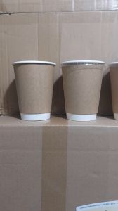 Ly giấy 2 lớp Kraft 8oz - 280ml Set 50-300 cái kèm nắp