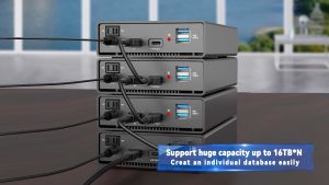 MAIWO External HDD Enclosure 3.5inch SATA Hard Disk Case 10Gbps Type C With HUB USB-Ax2 and USB-C 10Gbps Aluminum HDD Casing Expand USB Pendrive Include Power Supply 12V3A