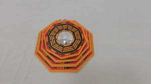 Gương Bát Quái Lồi Gỗ phong thủy xua đuổi tà - Đồ thờ Bình An - Decor Phong thủy