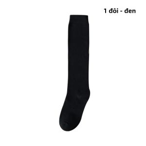 Vớ Nữ Dài Harajuku Chất Liệu Cotton Hữu Cơ Màu Trơn Giữ Ấm Vớ Cao Đến Đùi Thời Trang Đường Phố Phong Cách Thường Ngày Dài Đến Đầu Gối Dành Cho Nữ Và Thiếu Nữ