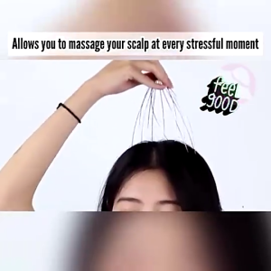 Portable Head Scalp Massager Economic Stress Reliever Metal Handheld Wooden Bead Scalp Scratch Acupoint Alat Urut Kepala