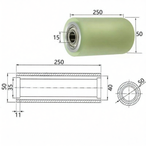 Abrasion-resistant Urethane-coated Roller Twin Bearings