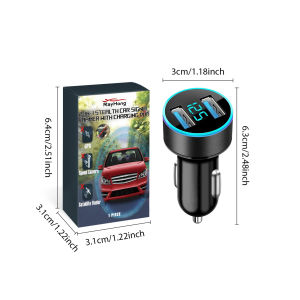 Rayhong USB Car Charger Type C Fast Charging Phone Adapter For Xiaomi Huawei PD Phone Charger Car Adapter Socket 2 Ports USB Car Charge Quick Mini Fast Charging For iPhone 11 Xiaomi Huawei Mobile Phone Charger Adapter in Car