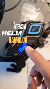 DAMALON Motorcycle Helmet Headset Wireless Bluetooth5.4 LED display function IPX8 waterproof Headphone Speaker Hands-Free Black Bluetooth (Free Microphone)