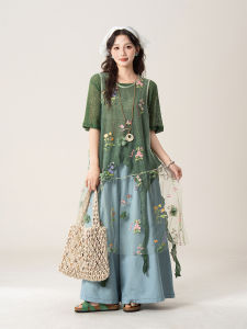 SHANGWEILUO | Lace Mesh Blouse and Pants Set
