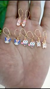 Anting Titanium Anak Trending Motif Karakter kkuromi Lapis emas anti luntur dan anti alergi