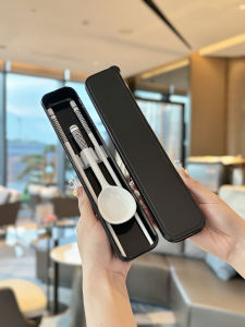 High Aesthetic Value Ceramic Soup Spoon Chopsticks Dining Set Portable Box Long Handle Spoon Single Utensil Durable Dishware