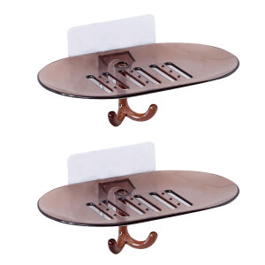 Creative No-Drill Soap Dish Bathroom Drain Soap Holder Wall Mounted Soap Box Storage Rack Macaron Color Household Personal Care Tool