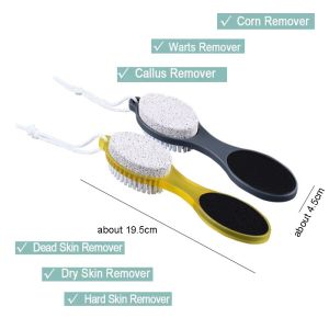 4 Side Use 1PC Foot File Pumice Stone Dead Skin Remover Brush Pedicure Grinding Tool Random Color Hot Selling
