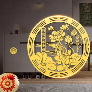 HETANGYUESHE | Decorative Metal Sticker Lotus Fish