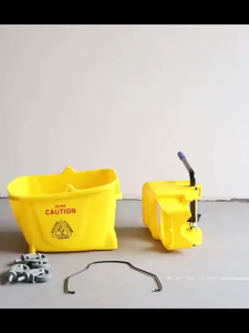 32L Mop Bucket With Wringer Side Press Heavy Duty Troli Baldi Mopping Lantai Mop Cart 32 Litre 32Lite