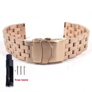 18mm 20mm 22mm 24mm Quick Release Stainless Steel Watch Strap Flat Interface Watch Band Straps Wristband Bracelet Accessories