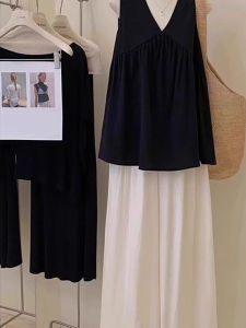 Áo Vest Không Tay Màu Đen Cổ Chữ V Thời Trang Mùa Hè Cho Nữ Áo Khoác Ngoài Thường Ngày Áo Vest Nữ Thời Trang Thường Ngày