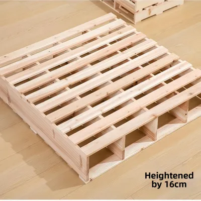 Solid Wood Combination Bed Japanese Nordic Style Free Standing Floor Mat Anti Moisture Bed Frame Tatami Ground Platform Bed