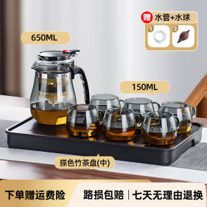 Elegant Cup Teapot One-Click Tea Water Separation Tea Infuser Heat-Resistant Glass Tea Cup For Home Press Filter Flower Teapot