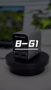 New 140W GaN Smart Multi Port Charger Desktop Charger PD+QC Multiport Intelligent Digital Display Charger for Phones & Tablets
