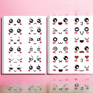 ติดเต็มจอคอมพิวเตอร์ ติดตกแต่งผนัง ติดกระดาษโน้ต ติดกระดาษที่มองไม่เห็น ลายผลไม้ยิ้ม ลายไข่ตลก ติดตาบอลloon ของเล่นเด็ก