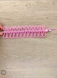 ZH091 Elastic Clothing Line with 12pcs Clips for Household Laundry Drying Accessory Laundry Accessory