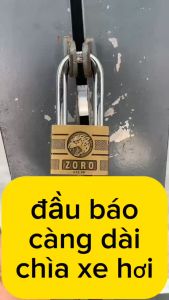 Ổ khóa cửa ZORO 6 phâncàng dàiđầu báo chìa kiếm cao cấp chống nước chống gỉchống trộm