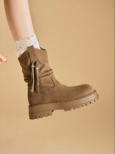 Josiny | Elevating Low Heel Martin Boots Short Ankle Boot
