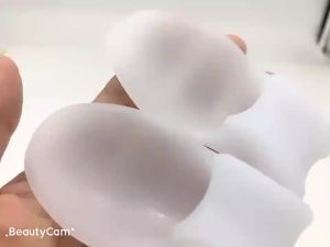 1pair Silicone Gel Thumb Corrector Bunion Little Toe Protector Separator Hallux Valgus Finger Straightener Foot Care Relief Pads