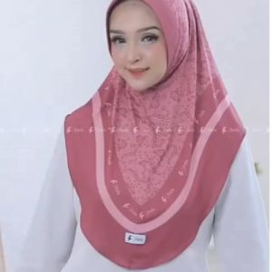 Hijab Instan Motif Batik Sublim Printing Size L Bahan Jersey By Fals