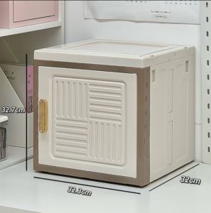 Double Door Bookcase Multi-Functional Stationery Storage Cabinet High Aesthetic Value Organizer Box Rectangular Display Style Floor Mounted