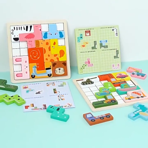 TETRIS Trò Chơi Xếp Hình Bằng Gỗ Xếp Hình Khối 3D Dành Cho Bé Từ 3 Tuổi