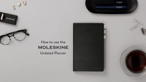 Moleskine สมุดบันทึก สมุดโน๊ต สมุดจด สมุด ไดอารี่ - Moleskine x Mardi Mercredi Diary Without Date Large Size (W x H x H): 5.1 x 8.3 inches (13 x 21 cm) Black - SEDUNDHL6625MI