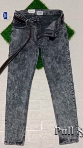 Celana Soft Jeans Panjang Pria Slimfit Skinny Pensil Bahan Streetch Melar Pull & Bear Warna Snow Bayar Ditempat