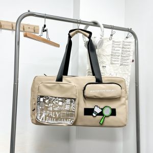 Mens Large Capacity Sports Fitness Training Bag Multifunctional Handheld Travel Bag Badminton Racket Storage Bag Single Shoulder Bag