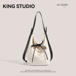 Large Capacity Casual Denim Bucket Bag Womens Single Shoulder Crossbody Bag Commuting Trendy Small Niche Leisure Handbag