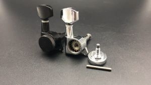 [2 Days Free Delivery]6pcs Guitar String Peg Locking Tuners Tuning Pegs Machine Heads Black 6R Inline