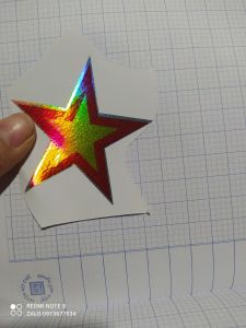 Tem hình ngôi sao lấp lánh bảy màu dán trang trí xe tải xe con...