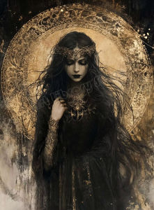 BILIBILI | Oil Painting By Numbers Kits Dark Gothic Witch Number Drawing Canvas DIY Pictures By Numbers Home Decor