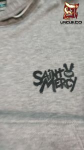 UNCLE.CO Hoodie Zipper Bahan Fleece Tebal Warna Abu Muda Size M L XL XXL