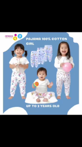 3Pcs Pajama for Girl Pure Cotton Newborn to Toddler Sleepwear Non Faded Prints 0-4 Years Old