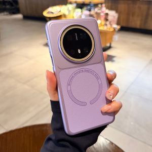 Magnetic Leather Texture Couples Phone Case