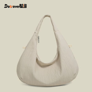 Ladies Large Capacity Canvas Tote Bag Casual Commuter Crossbody Bag Single Shoulder Bag Simple Style Handbag for Daily Use