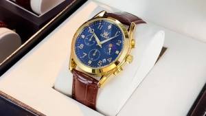 OLEVS | Đồng Hồ Đeo Tay Nam OLEVS 2890 Thời Trang Phong Cách Thường Ngày Máy Quartz Chống Nước Dạ Quang Chức Năng Chronograph Lịch Ngày Lịch Tuần Trăng Dây Da.